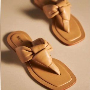 Maeve Leather Thong Sandal, Size 8, Tan (never worn!)
